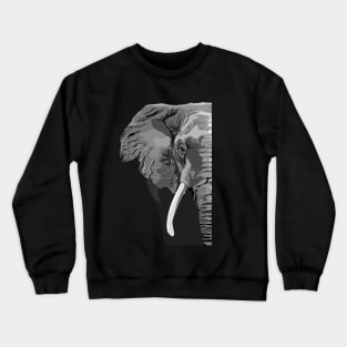 Elephant, digitally drawn artwork Crewneck Sweatshirt